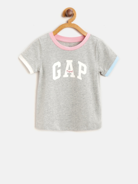 

GAP Girl Logo T-shirt, Grey melange