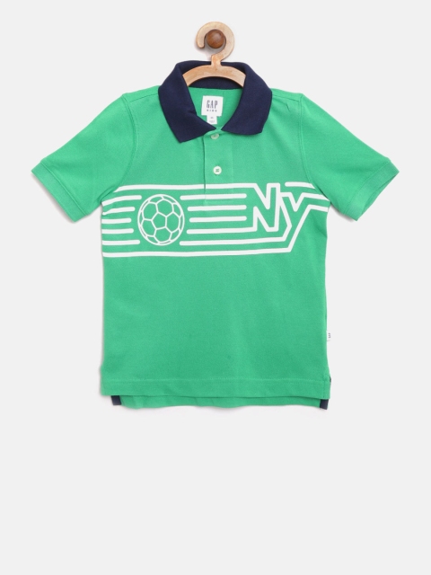 

GAP Boys' Graphic Short Sleeve Polo Shirt, Green