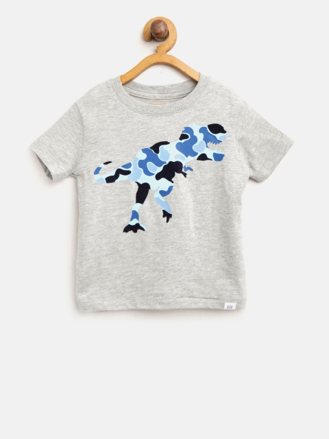 

GAP Boy Short Sleeve Graphic T-Shirt, Grey melange
