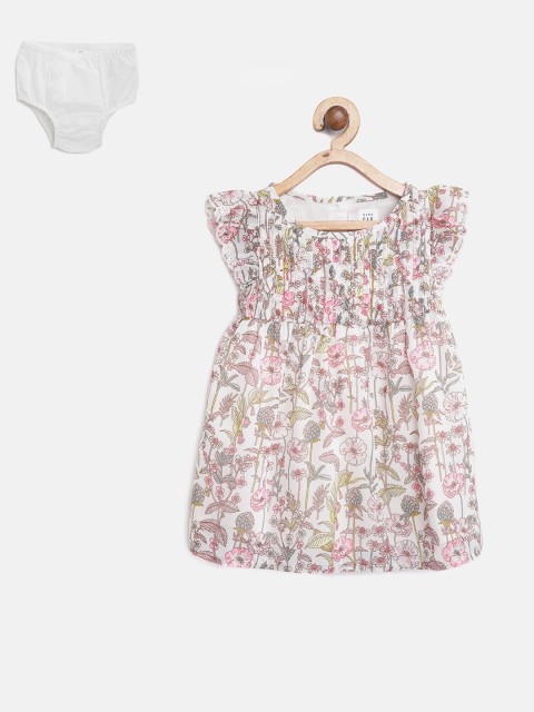 

GAP Girl Print Flutter Sleeve Dress, Off white