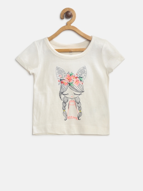 

GAP Girl Graphic Short Sleeve T-shirt, Off white