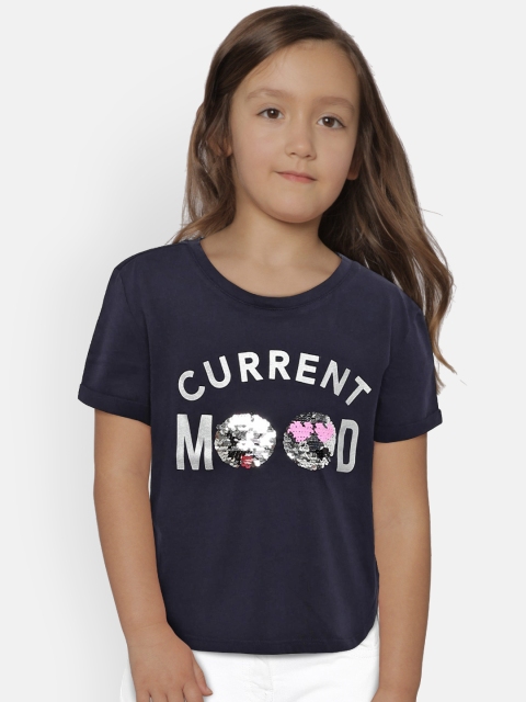 

GAP Girls Flippy Sequin Graphic T-Shirt, Navy blue