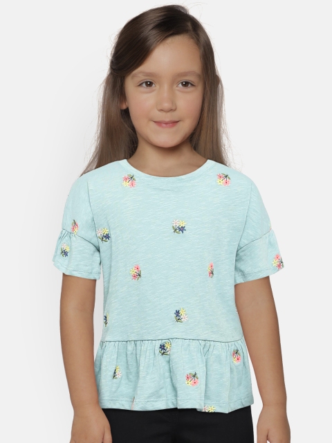 

GAP Girls Peplum Short Sleeve T-Shirt, Blue