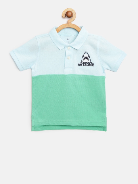 

GAP Boy Colorblock Graphic Polo T-Shirt, Blue