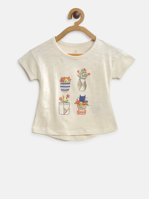

GAP Girl Love Graphic Short Sleeve T-shirt, Cream