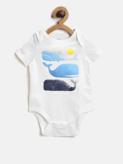 

GAP Baby Boy Short Sleeve Bodysuit, White