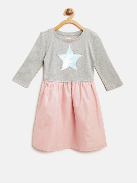 

GAP Girls Flippy Sequin Mix-Fabric Dress, Grey melange