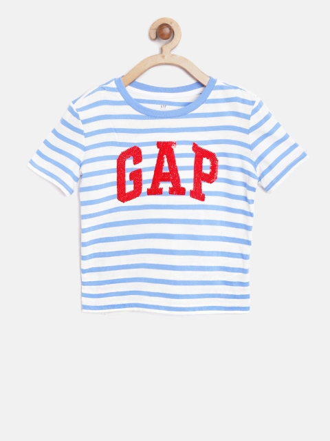 

GAP Girls Sequin Logo T-Shirt, Blue