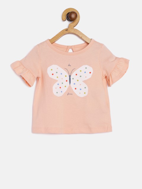 

GAP Baby Girl Graphic Ruffle T-shirt, Peach