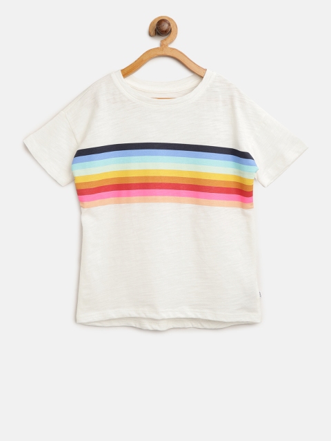 

GAP Girls Chest-Stripe Short Sleeve T-Shirt, White