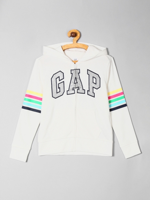 

GAP Girls White Logo Hoodie Sweatshirt