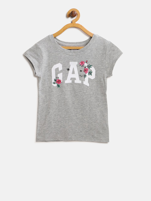 

GAP Girls Graphic Short Sleeve T-shirt, Grey melange