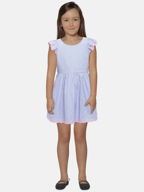 

GAP Girls Midi Eyelet Dress, Blue