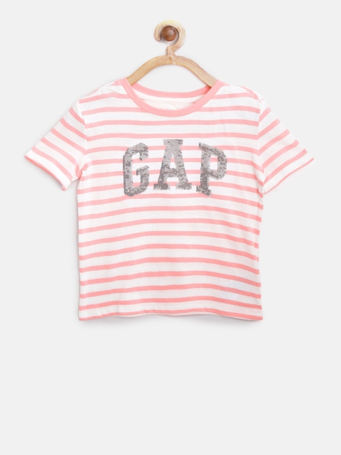

GAP Girls Sequin Logo T-Shirt, Pink