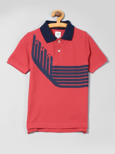 

GAP Boys Red Graphic Short Sleeve Polo Shirt