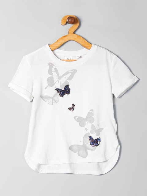 

GAP Girls Flippy Sequin Graphic T-shirt, White