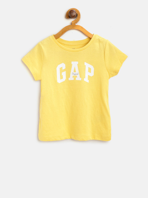

GAP Girl Logo Short Sleeve T-Shirt, Yellow