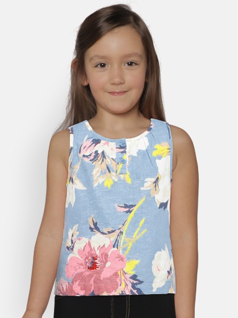 

GAP Girls Blue Printed A-Line Top