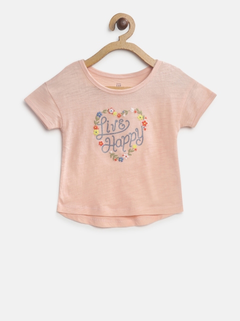 

GAP Girl Love Graphic Short Sleeve T-shirt, Peach
