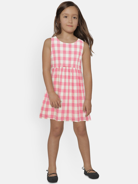 

GAP Girls Print Fit & Flare Dress, Pink