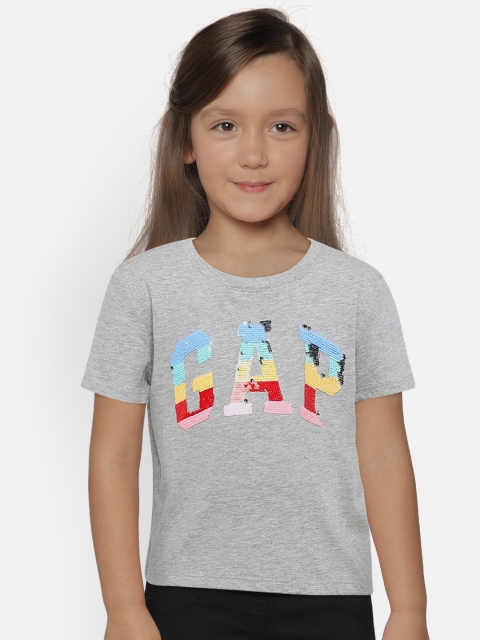 

GAP Girls Graphic Short Sleeve T-shirt, Grey melange