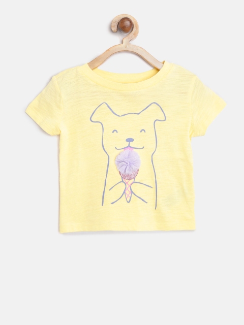 

GAP Baby Girl's Graphic Short Sleeve T-Shirt, Yellow