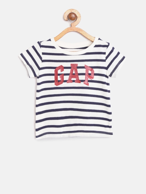 

GAP Girl Logo Short sleeve Pure Cotton T-Shirt, Navy blue