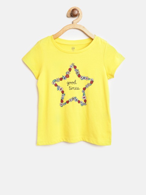 

GAP Girl Graphic Short Sleeve T-Shirt, Yellow