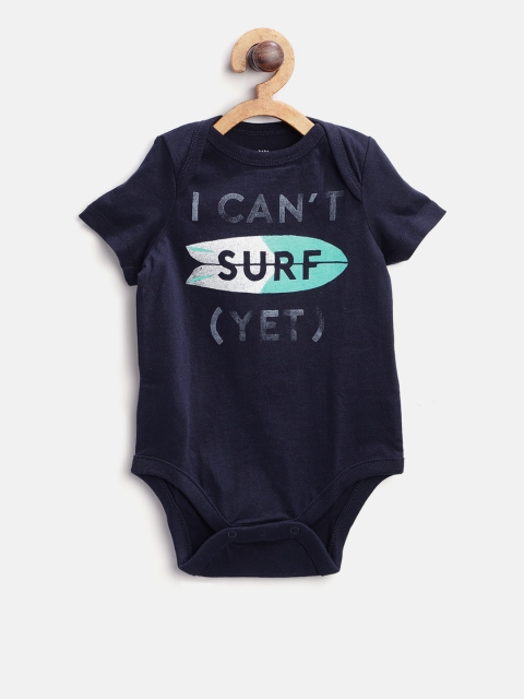 

GAP Baby Boy Short Sleeve Bodysuit, Navy blue