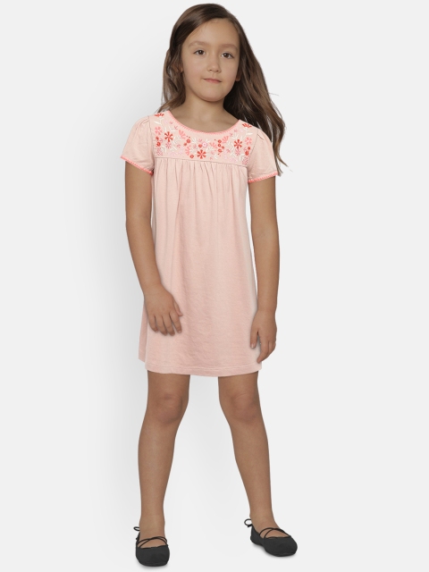 

GAP Girls Short Sleeve Ribbed T-Shirt Dress, Pink