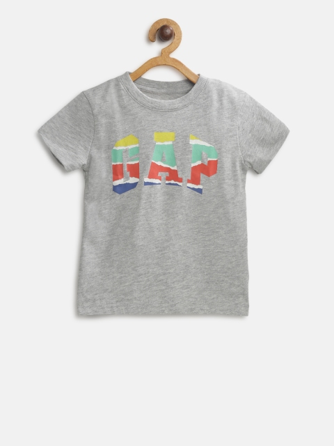

GAP Boy Logo Short Sleeve T-shirt, Grey melange