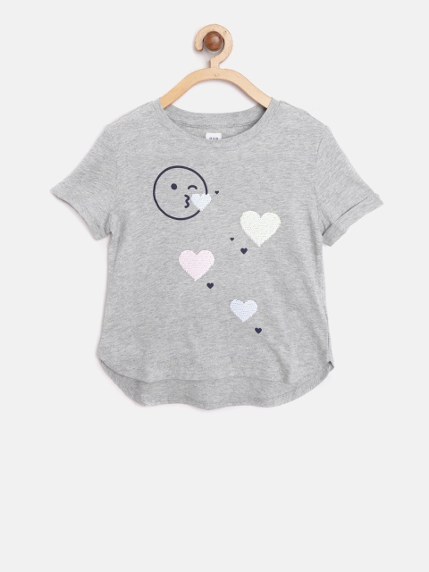 

GAP Girls Graphic Short Sleeve T-Shirt, Grey melange