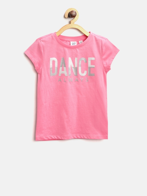 

GAP Girl's Graphic Short Sleeve T-shirt, Pink