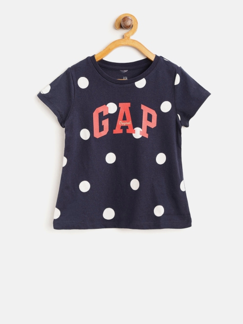 

GAP Girl Logo Dot Graphic T-Shirt, Navy blue