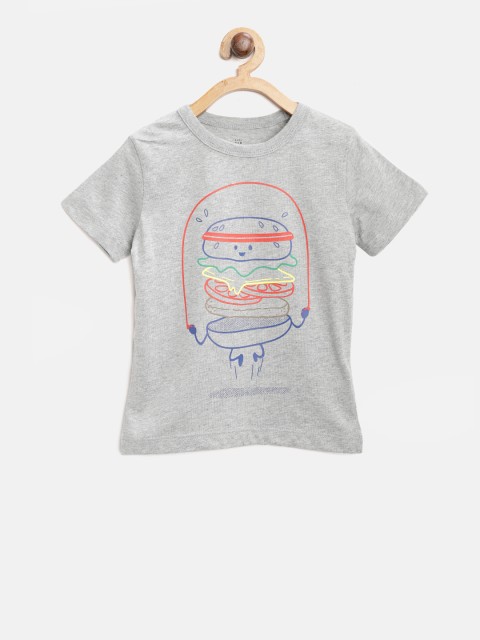 

GAP Boy Short Sleeve Graphic T-shirt, Grey melange