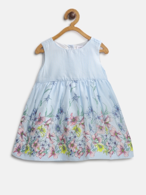 

GAP Girl Floral Fit and Flare Dress, Blue