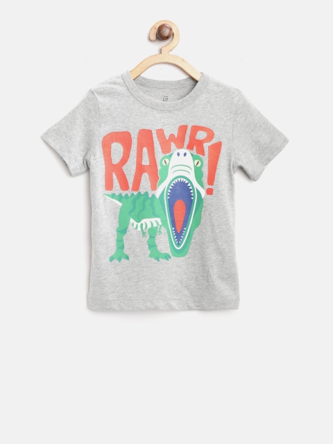 

GAP Boy Short Sleeve Graphic T-shirt, Grey melange