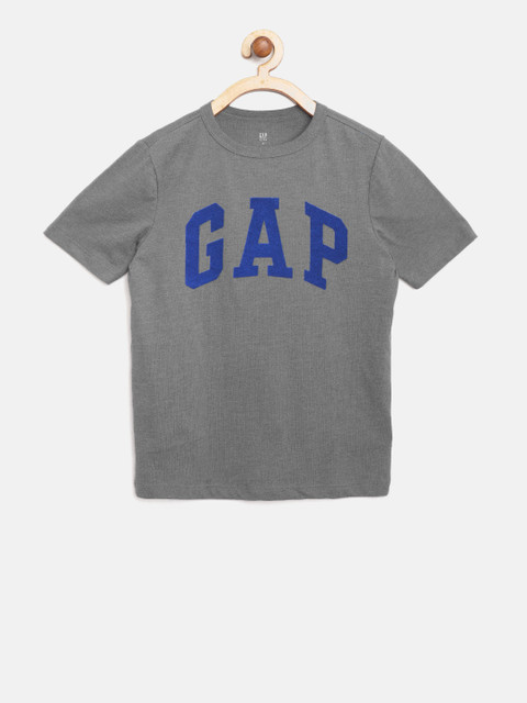 

GAP Boys' Logo Short Sleeve T-shirt, Charcoal
