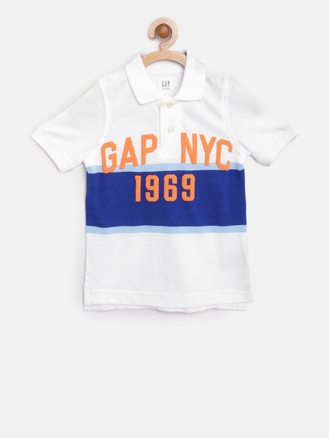 

GAP Boys' Polo T-Shirt in Stretch, White