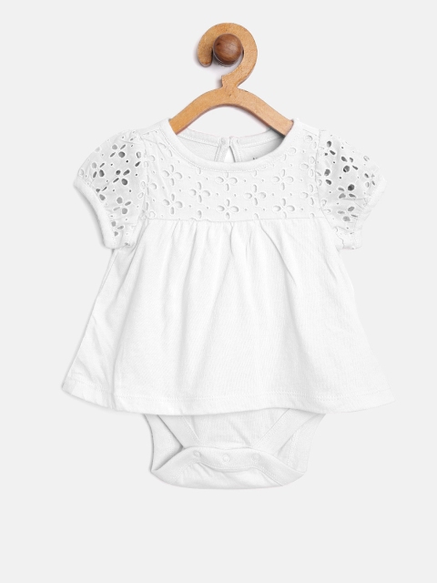 

GAP Baby Girl Eyelet Body Double, White