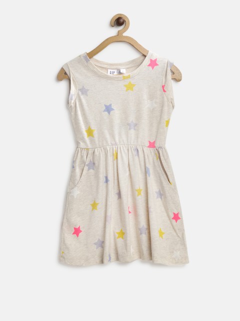 

GAP Girls Sleeveless Fluted Dress, Cream