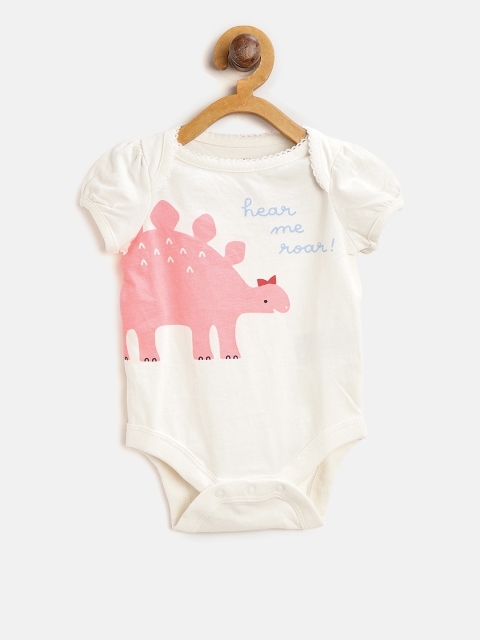 

GAP Baby Girl Print Short Sleeve Bodysuit, Off white