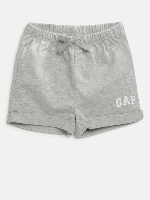 

GAP Baby Girl Pull-On Shorts, Grey melange