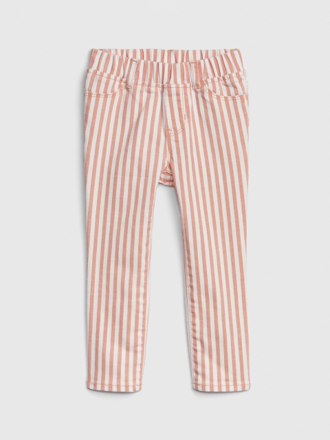 

GAP Girl Pink & White Striped Treggings