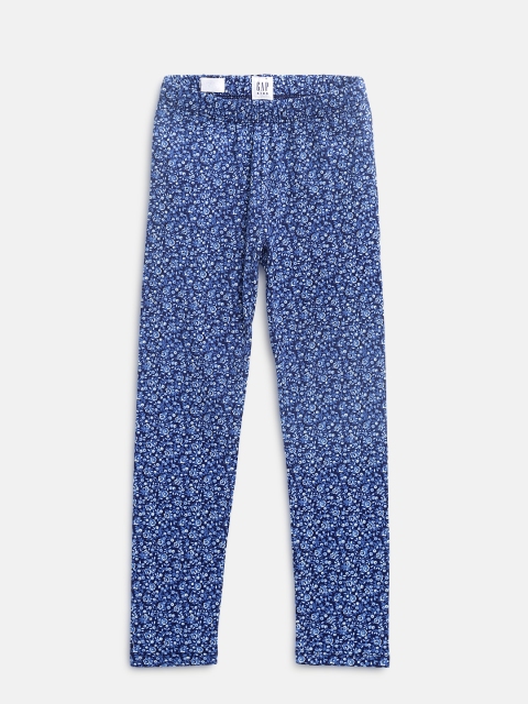 

GAP Girl Print Leggings in Stretch Jersey, Blue
