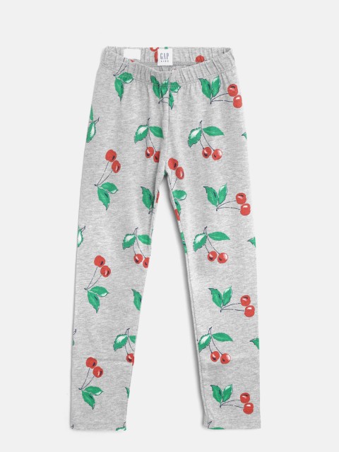 

GAP Girls Print Leggings in Stretch Jersey, Grey melange
