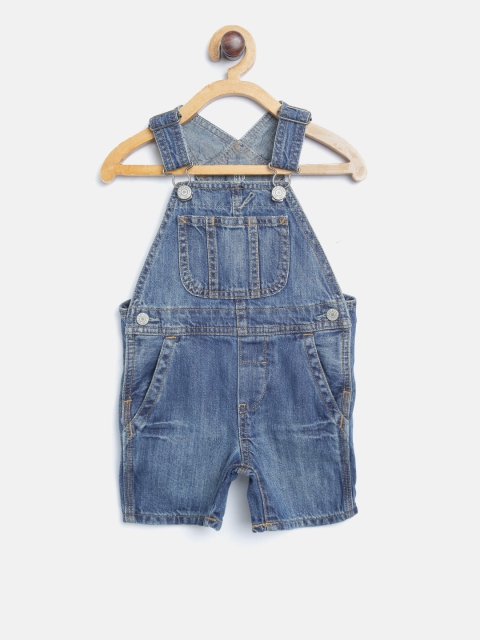 

GAP Boy Jersey-Lined Overalls, Blue