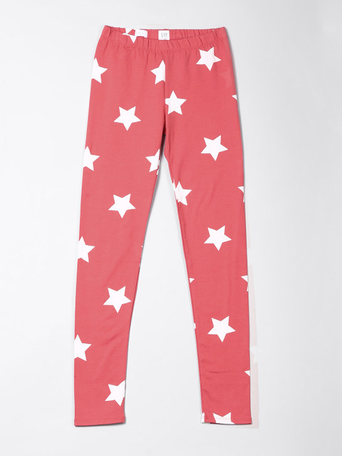 

GAP Girls Print Leggings in Stretch Jersey, Red