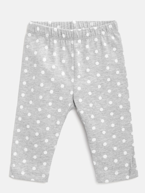

GAP Baby Girl Print Leggings, Grey melange