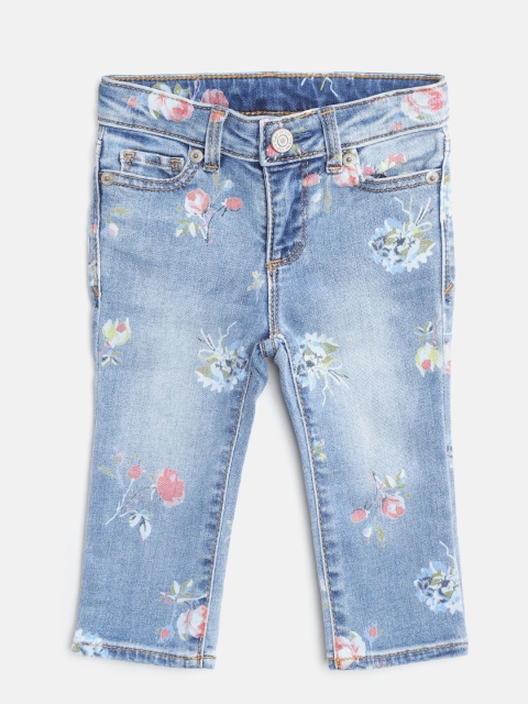 

GAP Girl Floral Skinny Jeans, Blue
